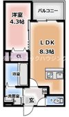 リエート大橋町の間取り画像