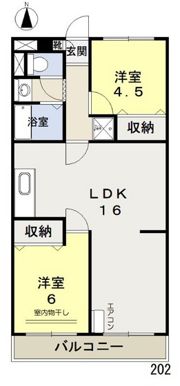エバンス・ワケの間取り画像