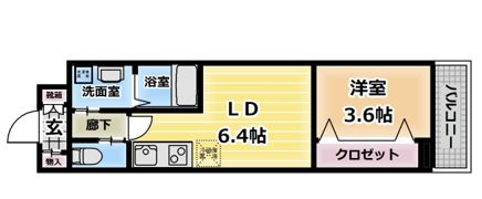 K’s SQUARE ESAKAの間取り画像