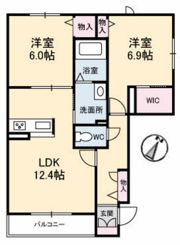 Refisia Garden上安 Ⅲ番館の間取り画像