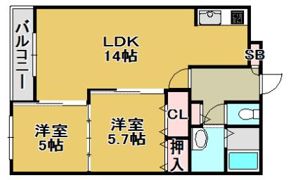 マンションカッコーの間取り画像