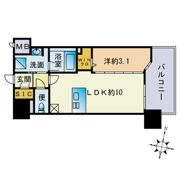 アクロス天神セントラルグローの間取り画像