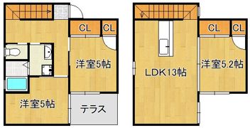 パークサイドコートB棟の間取り画像