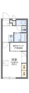 レオパレスサンホワイト枝松の間取り画像
