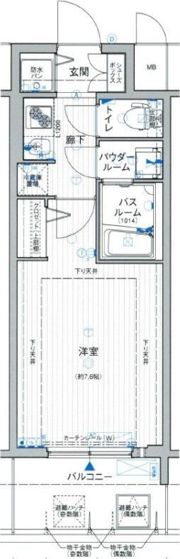 ジュネーゼロイヤルレジデンス梅田東の間取り画像
