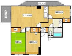 ひまわりハイツ日の出の間取り画像