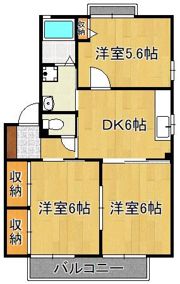 スカイハイツながのの間取り画像
