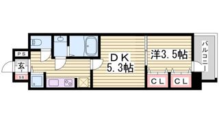 LAV☆神戸三宮の間取り画像