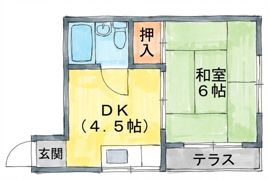 三原ハイツの間取り画像