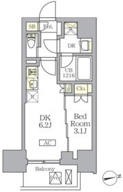 ザ・ライオンズフォーシア文京湯島の間取り画像