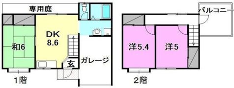 タウンハウス美里N棟の間取り画像