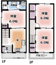平池町テラスハウスの間取り画像