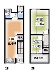 萱島桜園町テラスハウスの間取り画像