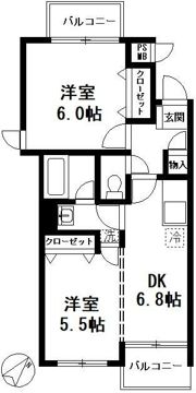 サウスコートの間取り画像