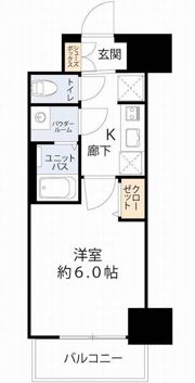 プレサンス四天王寺前夕陽ケ丘ヴィリードの間取り画像