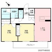 シャーメゾン優蒼の杜 弐番館の間取り画像