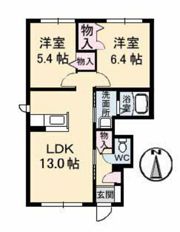 レジデンス原尾島 D棟の間取り画像