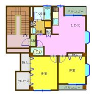 フィールドフラットの間取り画像