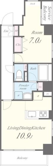 GARDEN COURT A 高島平の間取り画像