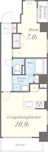 GARDEN COURT A 高島平の間取り画像