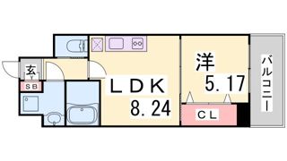 プレジオ神戸WESTの間取り画像