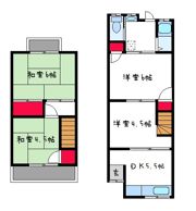 津久野町戸建の間取り画像