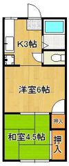 ハイツ富野の間取り画像