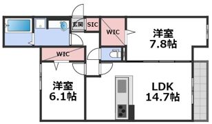 スペチアーレ巽中 A棟の間取り画像