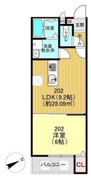 プラムコート椥辻 新築アパートの間取り画像