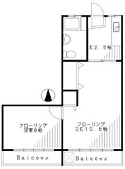 第1都マンションの間取り画像