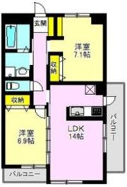 プレミアムツイン高崎 壱番館の間取り画像