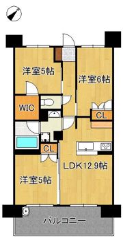 サンパーク企救丘グラッセ 502号室の間取り画像