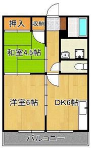 コーポ黒原の間取り画像