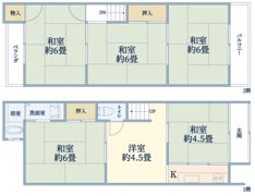 山科区音羽稲芝 戸建の間取り画像