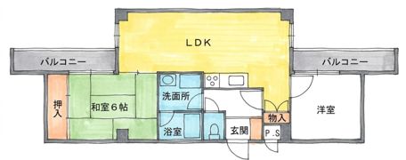 サンセルジュ香里園の間取り画像