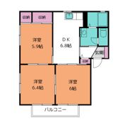サンモール牧野 Bの間取り画像