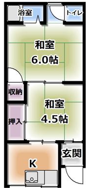 ミズイロハイツの間取り画像