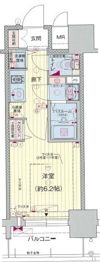 プレサンスタワー北浜の間取り画像