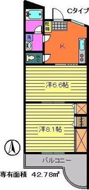 アーバンコート沖洲の間取り画像