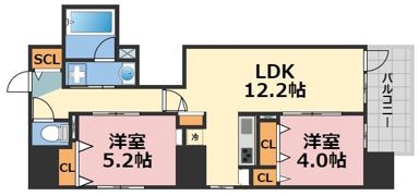 JASPER御堂筋本町の間取り画像