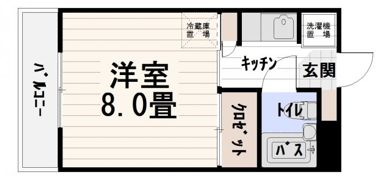 コーポZENの間取り画像
