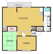 サンビレッジ渚 B棟の間取り画像