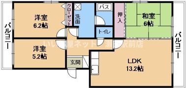 リバーハイツ間宮の間取り画像
