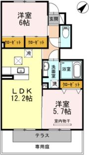 ラ セゾン祇園の間取り画像