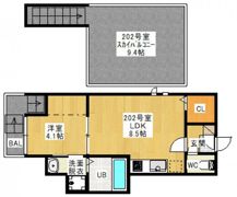 GRANDTIC 奉還町の間取り画像