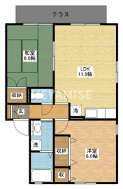 ロイヤルガーデン仲沖Aの間取り画像
