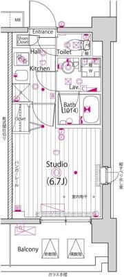 ガーラ・プライム横濱関内の間取り画像