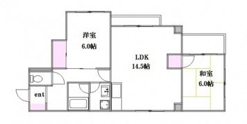ロイヤル石田A棟の間取り画像