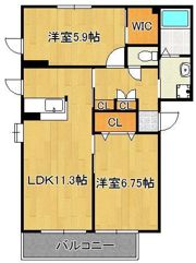 シャーメゾンJ・K B棟の間取り画像