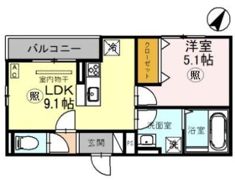 フルール花隈の間取り画像